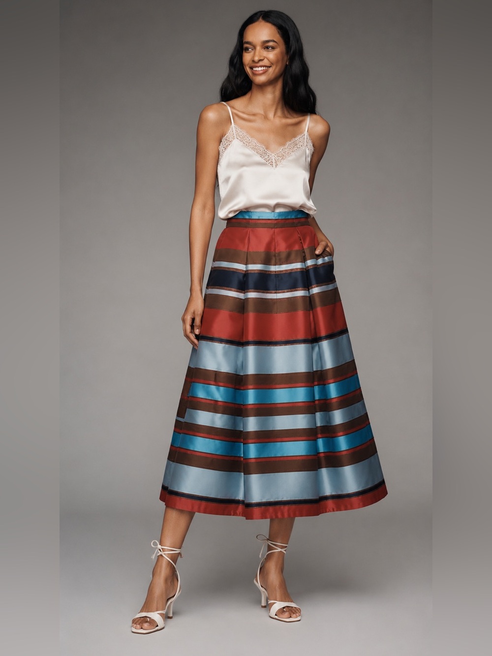 NWT Frances Valentine Mercer Striped Maxi Skirt Sz XL